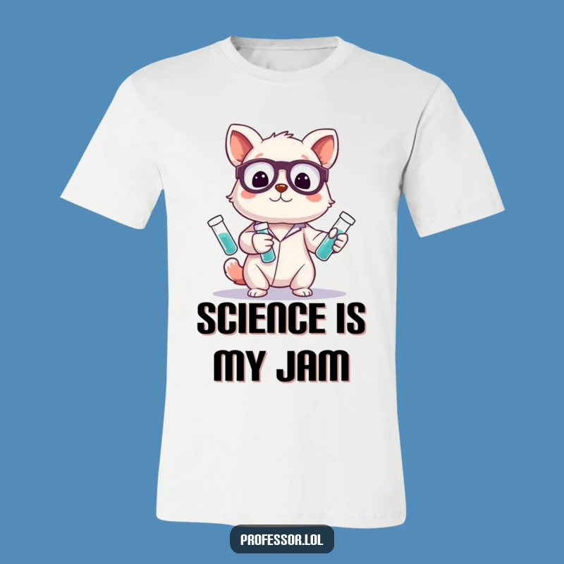 Funny Animal Lab Coat T-Shirt - Cute Juggler Science Tee for Geeks