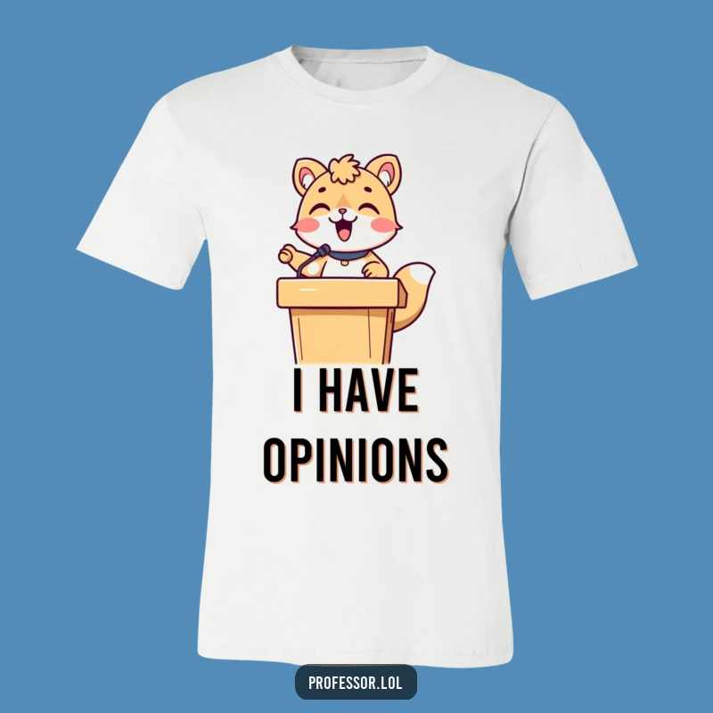 Funny Animal Lecturer T-Shirt: Cute Character Delivering A Hilarious Speech, Great Gift!