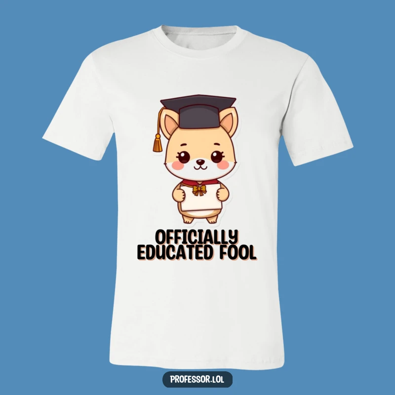 Funny Graduation Animal T-Shirt: Cute Scholar with Diploma, Perfect Funny Gift for Graduates