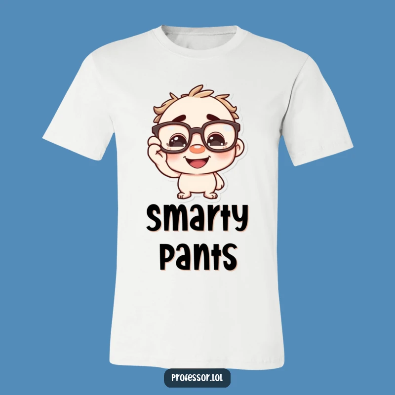 Funny Intellectual Tee - Character Adjusting Spectacles Shirt Gift