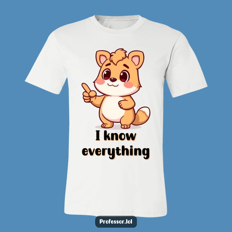 Funny Determined Animal Tee: Animated Lecture Pointer Shirt Gift