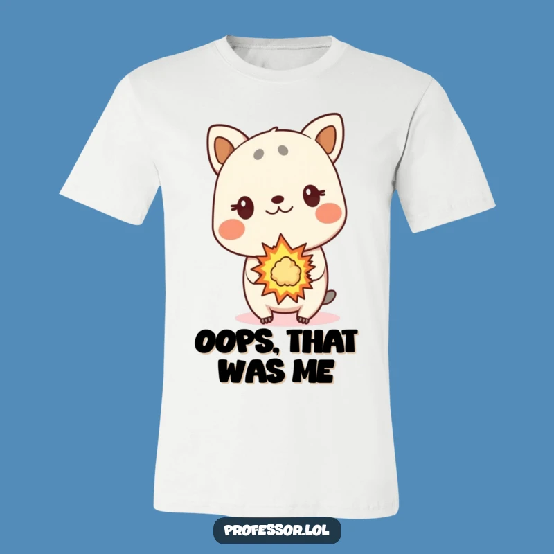 Funny Animal Explosion T-Shirt - Surprised Reaction, Lab Mishap Tee