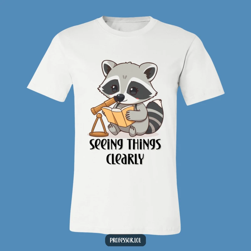Funny Raccoon Investigator T-Shirt: Hilarious Tee for Bookworms!