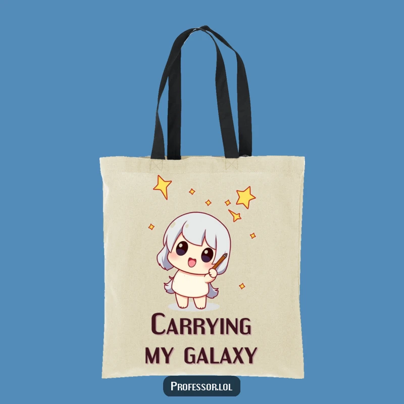 Funny Constellation Pointer Tote Bag: Carry Your Cosmic Humor
