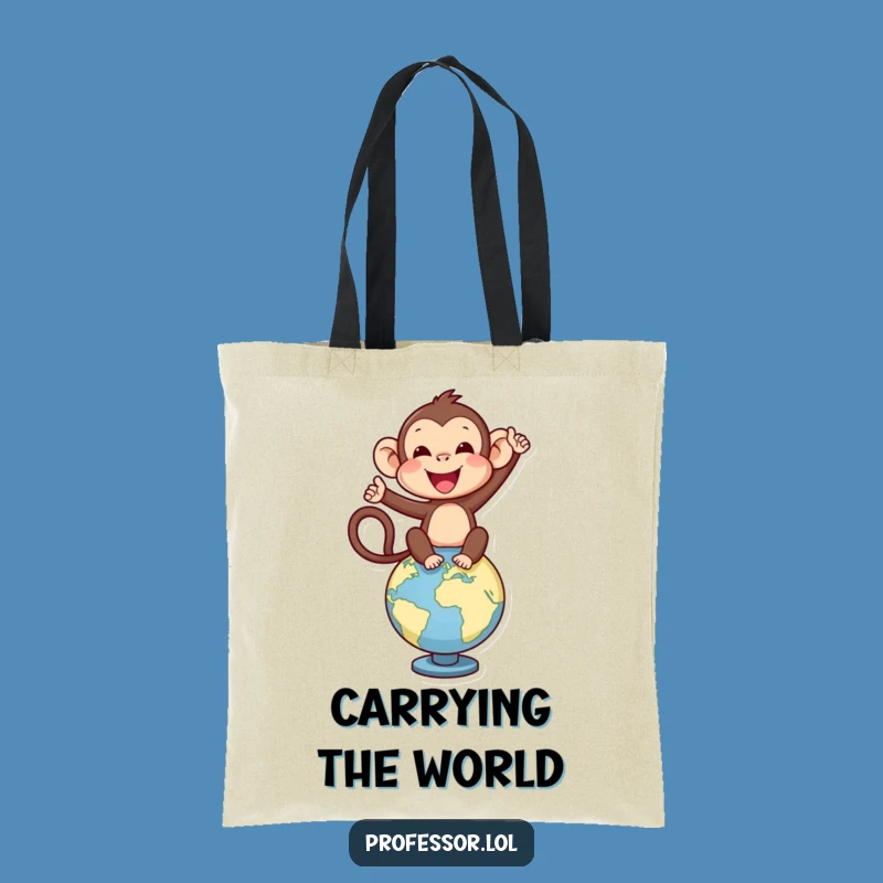 Funny Monkey Travel Tote Bag, Carry Your World in Style, Hilarious Gift