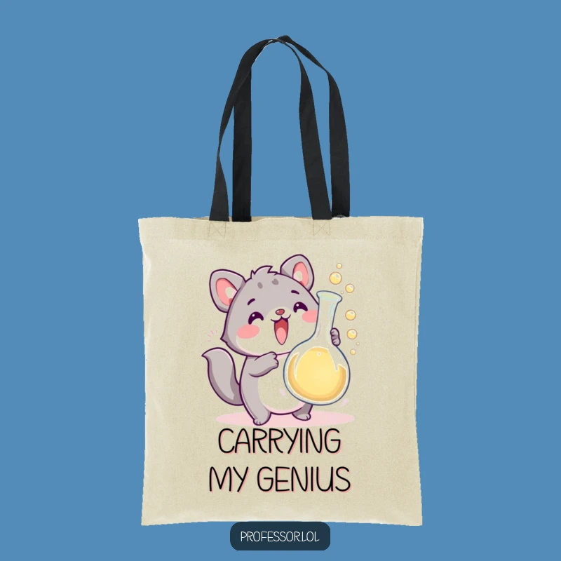 Funny Science Adventure Tote Bag - Cute Animal Beaker Overflow Gift