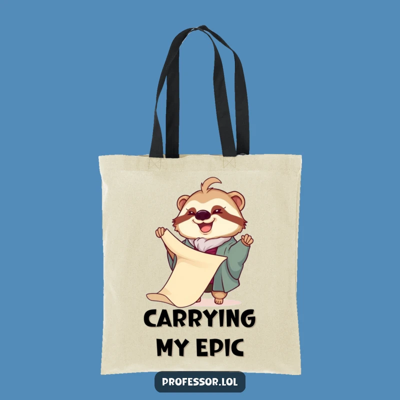 Funny Sloth Professor Tote Bag: Carry Lengthy Ideas with this Hilarious Bag