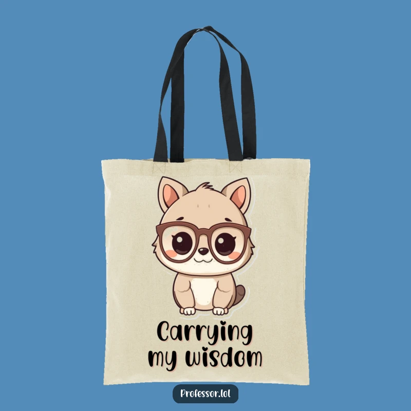 Funny Smart Animal Tote Bag: Carry Your Books with This Intellectual Bag, Gift Idea